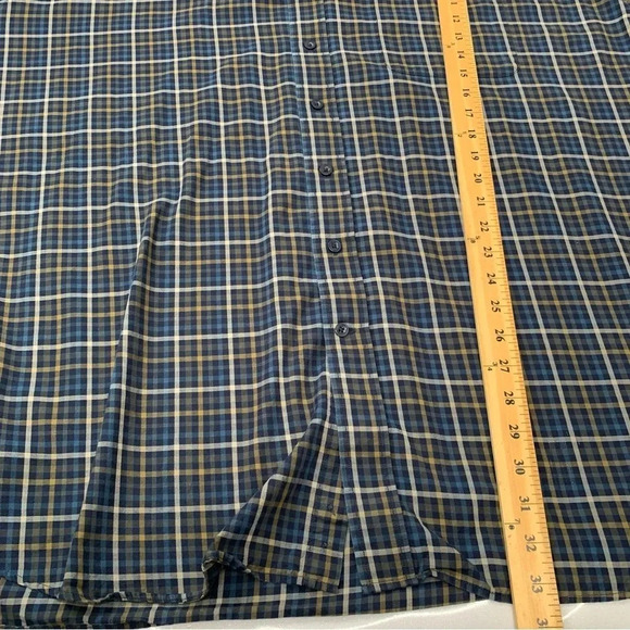 Cutter Buck Long Sleeve Shirt Men Size 4XB  Blue Plaid 100% Cotton Casual Work - Picture 9 of 11